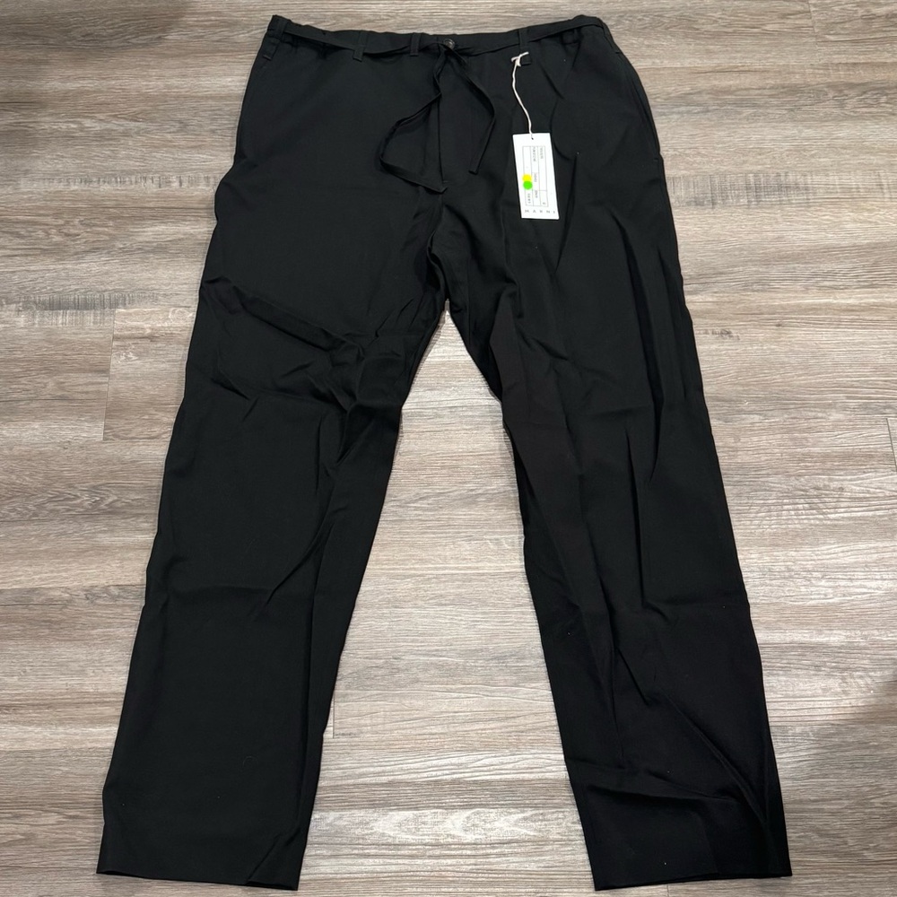 Marni Tie Waist Black Trouser Pants